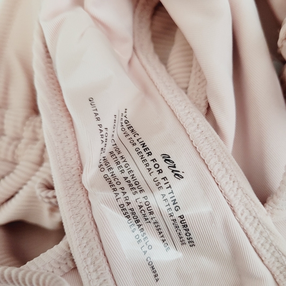 Aerie Mauve Pink Rouched One-piece Swimsuit Xs. New just missing strap - Picture 6 of 8